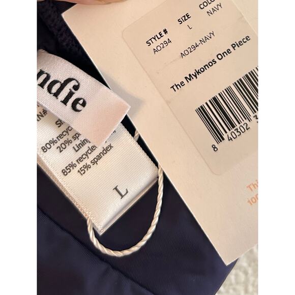 Andie Swim the Mykonos One Piece in Navy L NWT - Picture 5 of 7